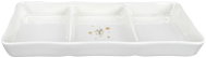 by inspire Porcelain serving bowl Golden Carol 2025, with 3 compartments, 21 × 9 cm - Small Bowl