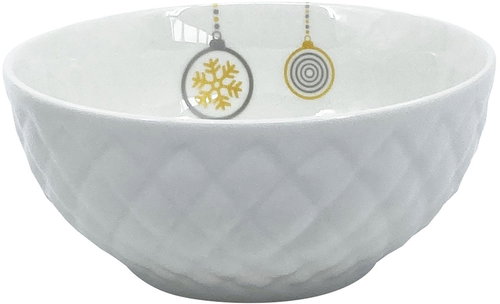 by inspire Cross Christmas bowl, 15cm, golden snowflake - Small Bowl - Main image