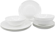 by inspire Porcelain dining set Luna 12 pcs - white, round - Dish Set
