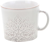 Clay Mug Snowflake 550ml, white - Mug