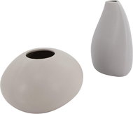 by inspire Vase 'Stone' 12x10x18cm, Set of 2 - Vase