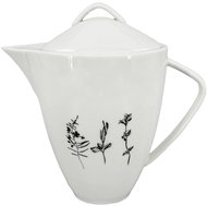 by inspire Porcelain teapot Wild 1600 ml, white / black - Tea Kettle