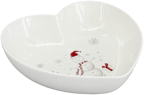 by inspire Heart bowl Koleda 18,5 cm, white / red / grey - Small Bowl - Main image