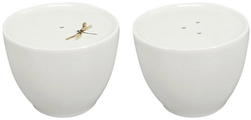by inspire Porcelain salt / pepper set Dragonfly, green / brown - Spice Container Set - Main image