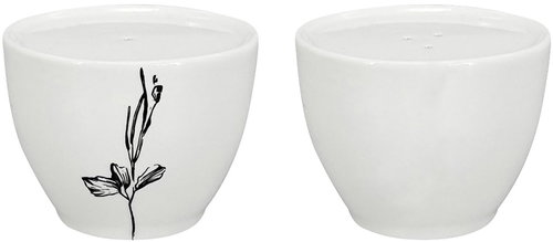by inspire Porcelain salt / pepper set Wild, white / black - Spice Container Set - Main image