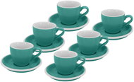 by inspire Set 6 pcs - Presso cup with saucer Roma, 75 ml, turquoise - Set of Cups