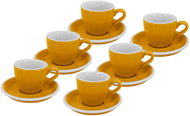 by inspire Set 6 pcs - Presso cup with saucer Roma, 75 ml, yellow - Set of Cups
