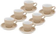 by inspire Set 6 pcs - Presso cup with saucer Roma, 75 ml, ivory - Set of Cups