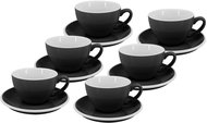 by inspire Set 6 pcs - Cappuccino cup with saucer Roma, 180 ml, black - Set of Cups