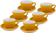by inspire Set 6 pcs - Cappuccino cup with saucer Roma, 180 ml, yellow - Set of Cups
