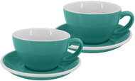 by inspire Set 2 pcs - Latte cup with saucer Roma, 250 ml, turquoise - Set of Cups