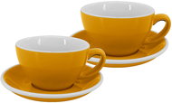 by inspire Set 2 pcs - Latte cup with saucer Roma, 250 ml, yellow - Set of Cups