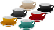 by inspire Set 6 pcs - Latte cup with saucer Roma, 250 ml, mix of colours - Set of Cups