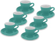by inspire Set 6 pcs - Presso cup with saucer Milano, 75 ml, turquoise - Set of Cups