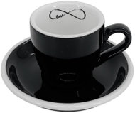 by inspire Presso cup and saucer Roma - Love, 75 ml, black - Cup