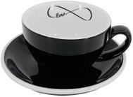 by inspire Latte cup with saucer Roma - Love, 250 ml, black - Cup