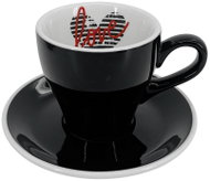 by inspire Latte cup with saucer Milano - Heart, 220 ml, black - Cup