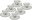 6 pcs - Pressed cup Alba Dash Bloom, 90 ml, black flower
