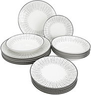 by inspire 18dílná sada porcelánových talířů Linea Dash - Sada talířů
