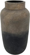 by inspire Ceramic vase Tesa, 21,5 × 21,5 × 41 cm, patinated rusty black - Vase