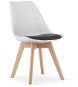 Jídelní židle TEXTILOMANIE Bílo - černá židle Bali mark s bukovými nohami - Jídelní židle