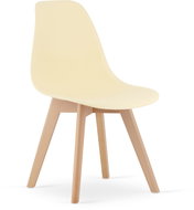 TEXTILOMANIE Krémová židle Kito - Jídelní židle
