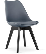 TEXTILOMANIE Tmavě šedá židle Bali mark s černými nohami - Jídelní židle