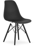 TEXTILOMANIE Černá židle York Osaka s černými nohami - Jídelní židle