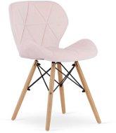 TEXTILOMANIE Růžová židle Lago velvet - Jídelní židle