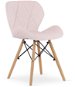TEXTILOMANIE Růžová židle Lago velvet - Jídelní židle