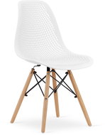 TEXTILOMANIE Bílá židle Troy - Jídelní židle