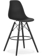 TEXTILOMANIE Černá barová židle Carbry s černými nohami - Barová židle