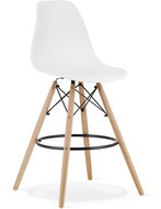 TEXTILOMANIE Bílá barová židle Carbry - Barová židle