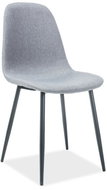 TEXTILOMANIE Šedá židle FOX s černými nohami - Jídelní židle