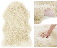 TEXTILOMANIE Béžový koberec Dokka z umělé ovčí kůže 60 × 90 cm - Koberec