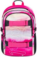 BAAGL Skate Pink Stripes - School Backpack