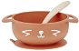 Babymoov Silikonová miska s přísavkou a lžičkou TAST´ISY KIT Fox - Children's Bowl
