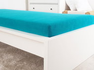 B.E.S. PETROVICE Prostěradlo Froté PERFECT 90 × 200 cm, tyrkysově modré - Bedsheet