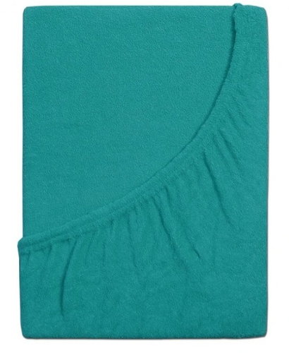 B. E. S. PETROVICE PERFECT terry sheet 90 × 200 cm, turquoise green - Bedsheet - Main image