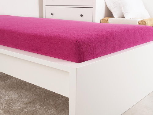 B. E. S. PETROVICE PERFECT terry sheet 180 × 200 cm, fuchsia - Bedsheet - Main image