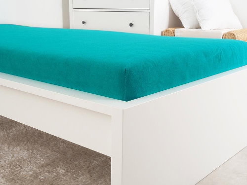 B. E. S. PETROVICE PERFECT terry sheet 180 × 200 cm, turquoise green - Bedsheet - Main image