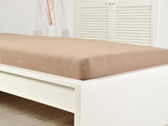 B.E.S. PETROVICE Prostěradlo Froté PERFECT 180 × 200 cm, hnědý ořech - Prostěradlo