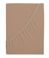 B. E. S. PETROVICE Jersey cotton sheet IDEAL 180 × 200 cm, brown walnut - Bedsheet