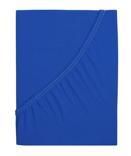 B. E. S. PETROVICE Jersey combed cotton sheet MAKO 90 × 200 cm, royal blue - Bedsheet - Main image