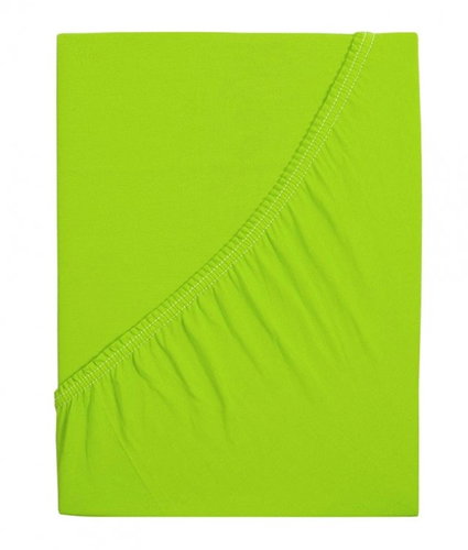 B. E. S. PETROVICE Jersey combed cotton sheet MAKO 90 × 200 cm, light green - Bedsheet - Main image