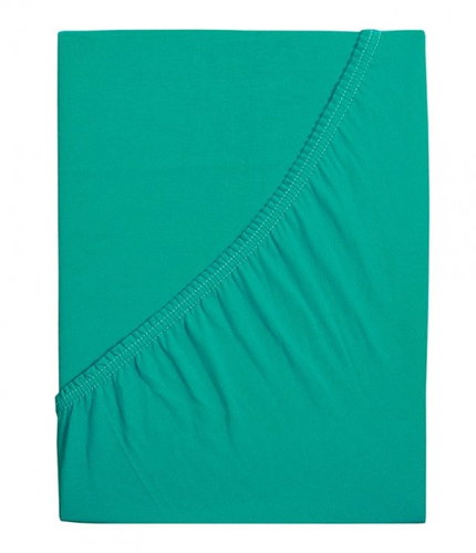 B. E. S. PETROVICE Jersey combed cotton sheet MAKO 90 × 200 cm, turquoise green - Bedsheet - Main image