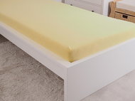 B. E. S. PETROVICE Jersey combed cotton sheet MAKO 180 × 200 cm, yellow - Bedsheet