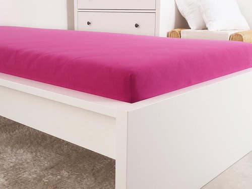 B. E. S. PETROVICE Jersey combed cotton sheet MAKO 180 × 200 cm, fuchsia - Bedsheet - Main image
