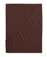 B. E. S. PETROVICE Jersey combed cotton sheet MAKO 180 × 200 cm, dark brown - Bedsheet