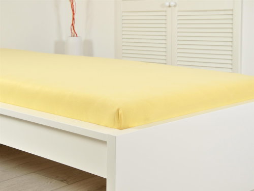 B.E.S. PETROVICE Prostěradlo dětské JERSEY 60 × 120 cm, žluté - Bedsheet - Main image